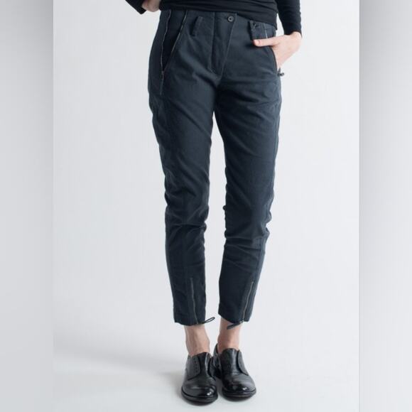 Annette Gortz bicycle trouser pants cotton zipper moto slim fit - Picture 1 of 11